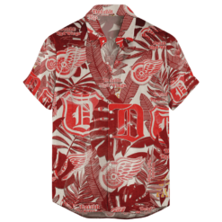Detroit Red Wings NHL Hawaiian Shirt Daylighttime Aloha Shirt - Trendy Aloha